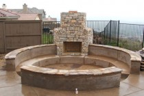 Custom Backyard Fireplace