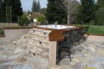 backyard flagstone steps and masonry spa surround by GPT Construction in Orangevale Outdoor Kitchen (3)