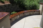 seat wall bench masonry with flagstone and concrete top by GPT Construction in Eldorado Hills (1)