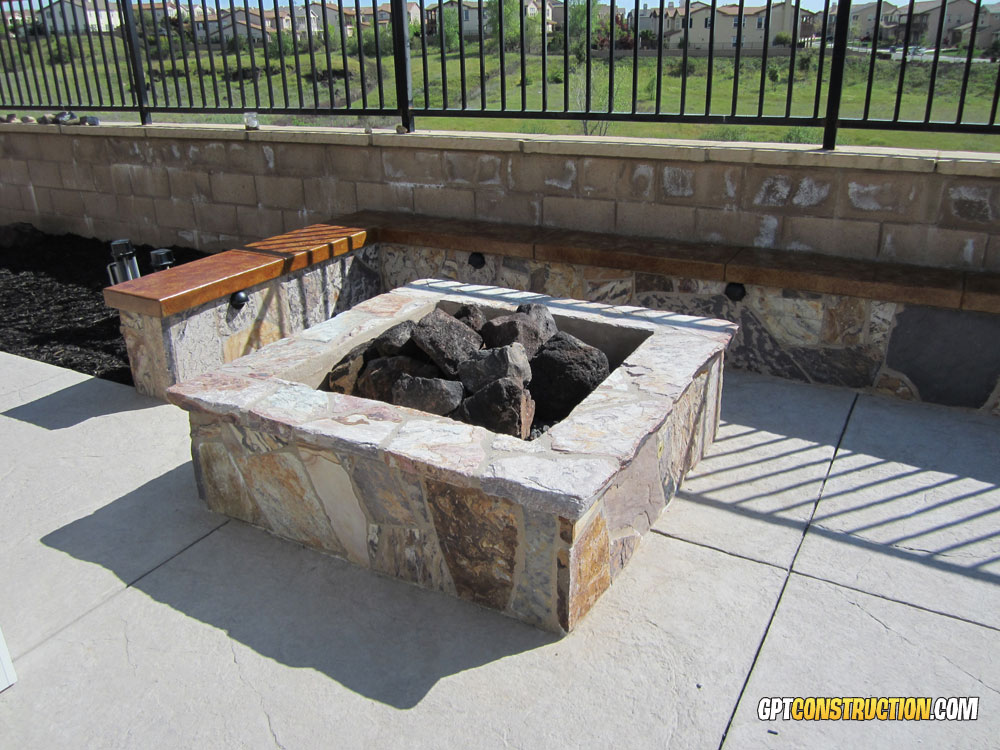 Outdoor Rocklin Fire Pitgpt Construction, Dual Fire Pit Gas And Wood